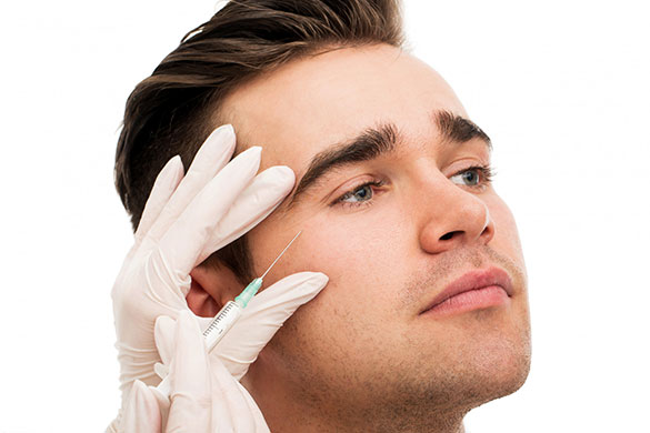 Man getting Botox injection