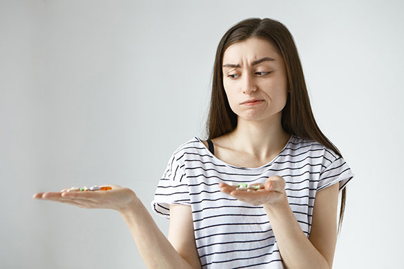 Girl doubtful about medicine